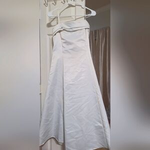 Strapless white dress